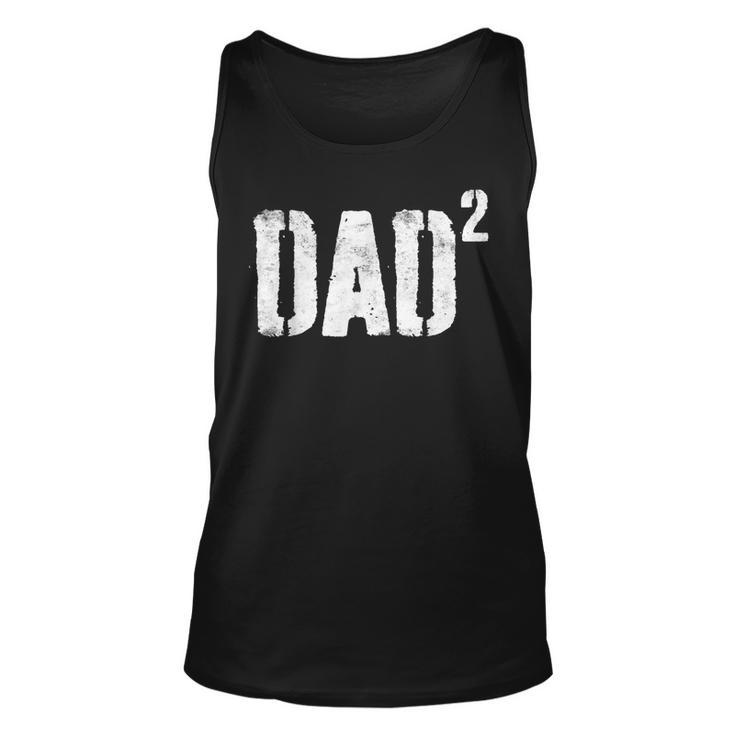 Mens Dad To Be Of 2 Kids - 2Nd Power Squared  Men Women Tank Top Graphic Print Unisex