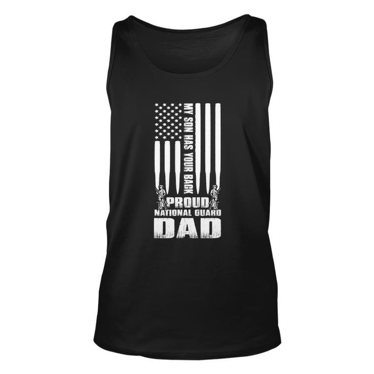 Mens Gift My Son Has Your Back Proud National Guard Dad Army Dad Gift Tshirt Unisex Tank Top