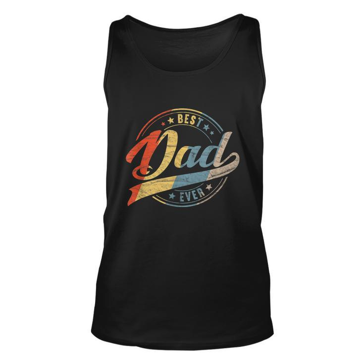 Mens Retro Vintage Best Dad Ever Father Daddy Fathers Day Gift Unisex Tank Top