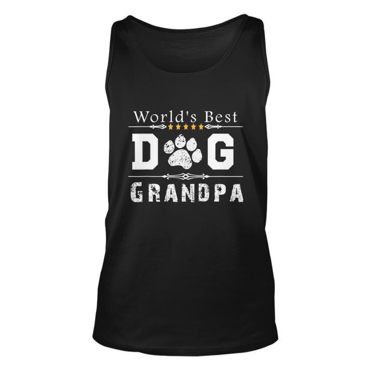 Mens Worlds Best Dog Grandpa Unisex Tank Top