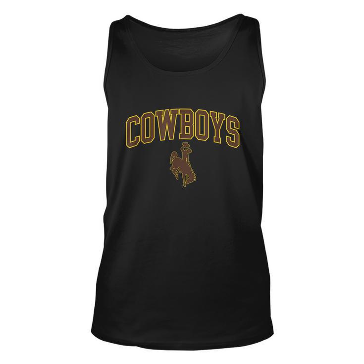 Mens Wyoming Cowboys Apparel Cowboys Arch & Logo Unisex Tank Top