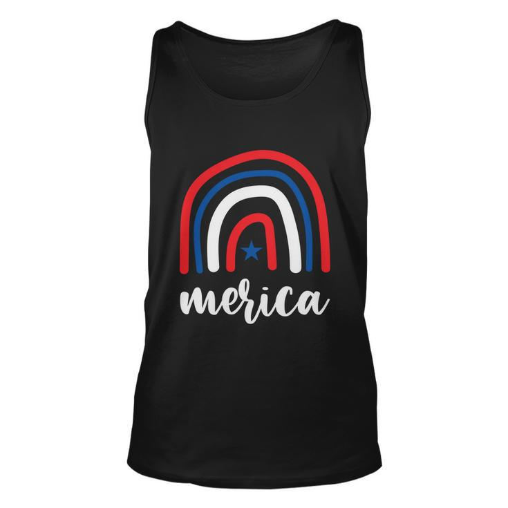 Merica Rainbows 4Th Of July Usa Flag Plus Size Graphic Tee For Men Women Family Unisex Tank Top