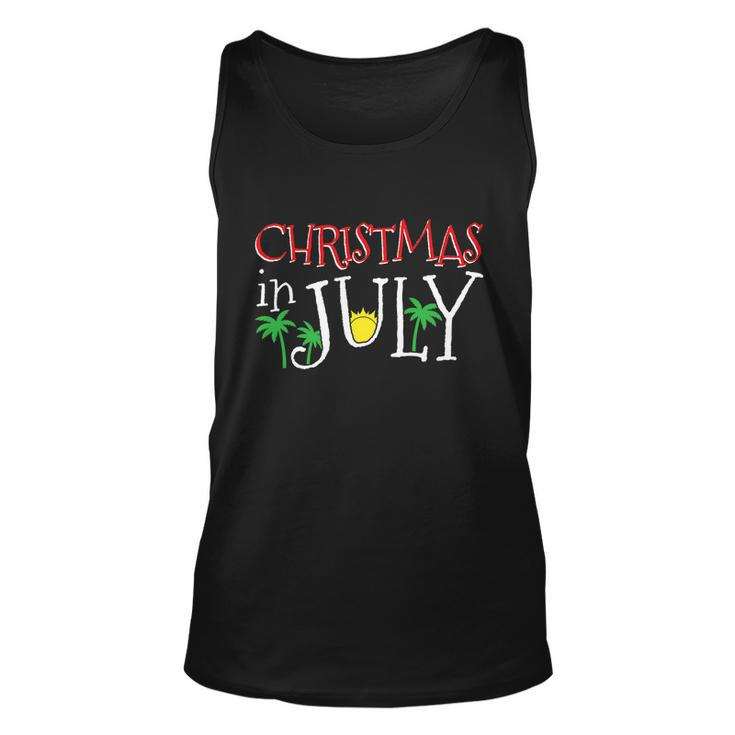 Merry Christmas Summer Funny Santa Christmas In July Unisex Tank Top