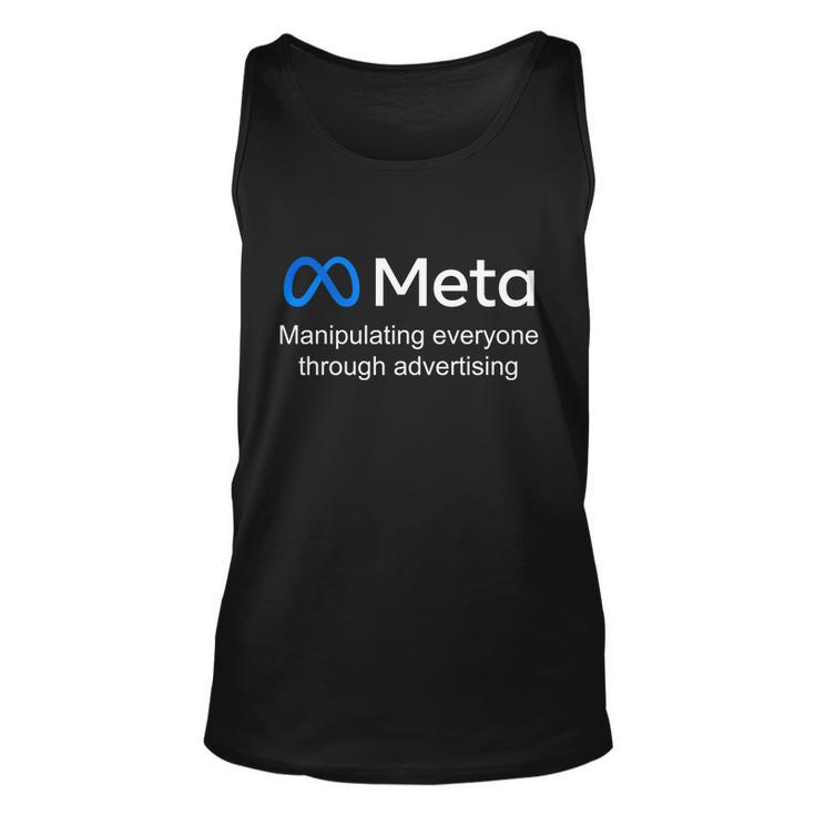 Meta Manipulating Everyone Through Advertising Unisex Tank Top
