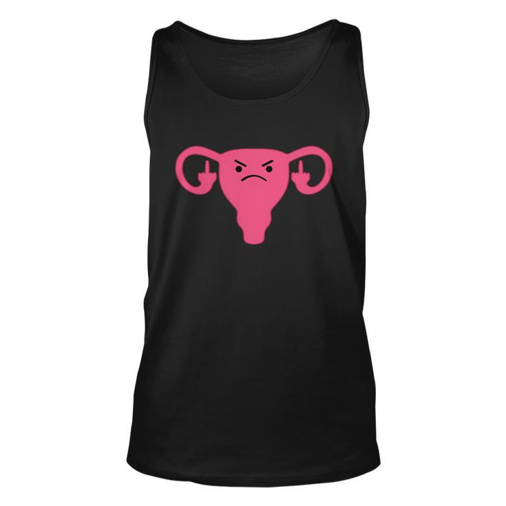 Middle Finger Angry Uterus Pro Choice Feminist Unisex Tank Top