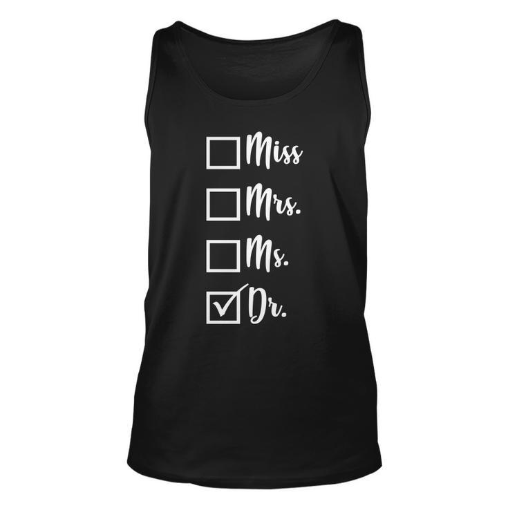 Miss Mrs Ms Dr Unisex Tank Top