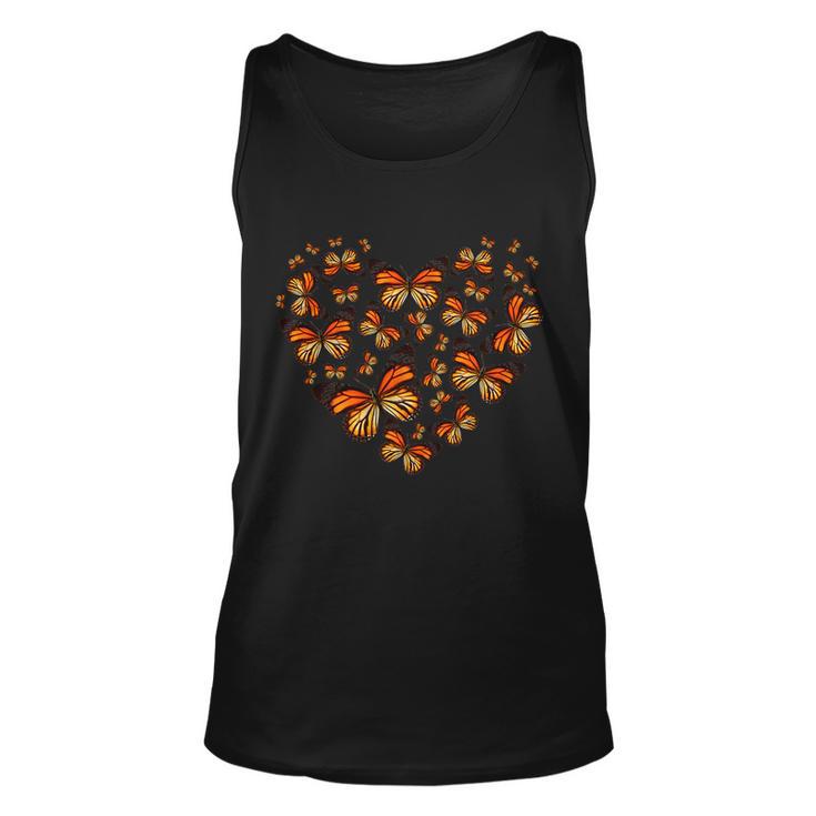 Monarch Butterfly Heart Unisex Tank Top