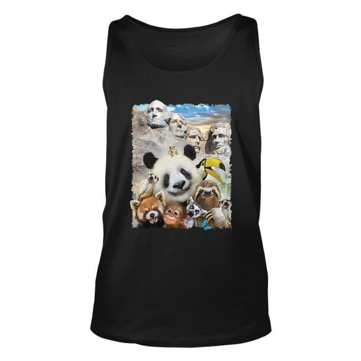 Mt Rushmore Wild Animals Selfie Tshirt Unisex Tank Top