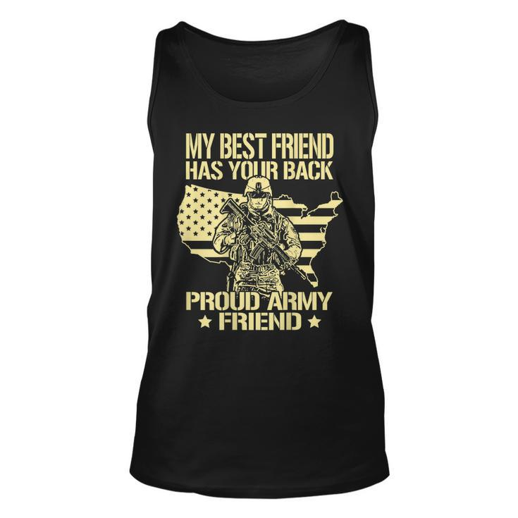 My Best Friend Has Your Back Proud Army Friend Military Gift Men Women Tank Top Graphic Print Unisex