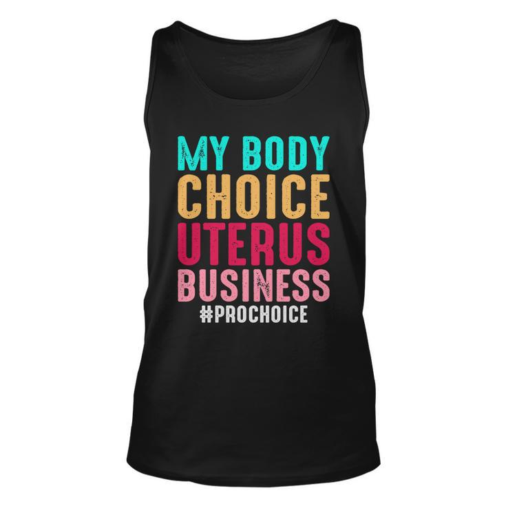 My Body My Choice Uterus 1973 Pro Roe Pro Choice Unisex Tank Top