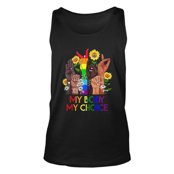 My Body My Choice_Pro_Choice Reproductive Rights Colors Design Unisex Tank Top
