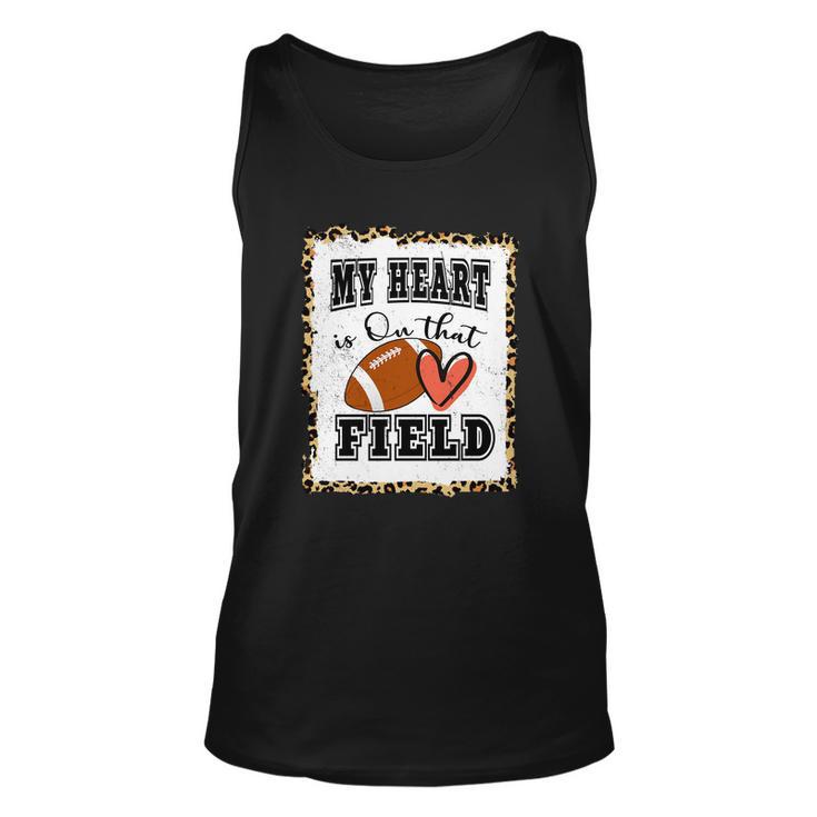 My Heart Is On The Field Cute Leppard Football Mom Tshirt Unisex Tank Top