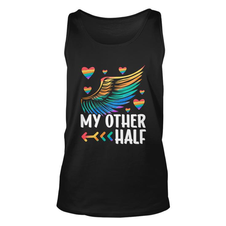 My Other Half Lgbtq Couple Matching Gay Boyfriend Lesbian Gift Graphic Design Printed Casual Daily Basic Unisex Tank Top