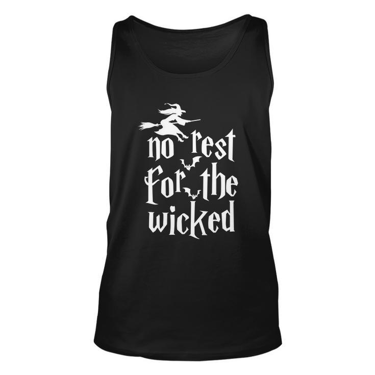 No Rest For The Wicked Halloween Quote Unisex Tank Top