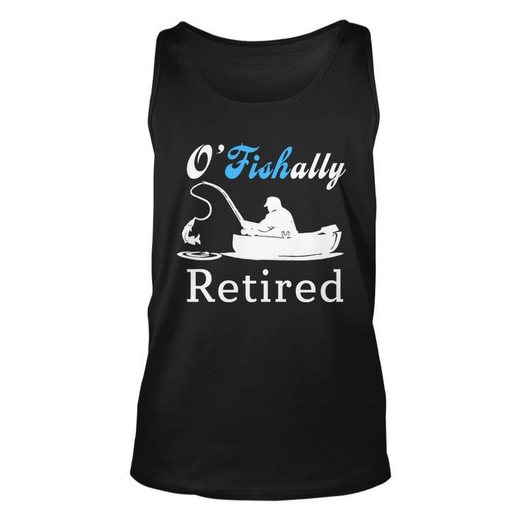 Ofishally Retired Funny Fisherman Retirement Unisex Tank Top