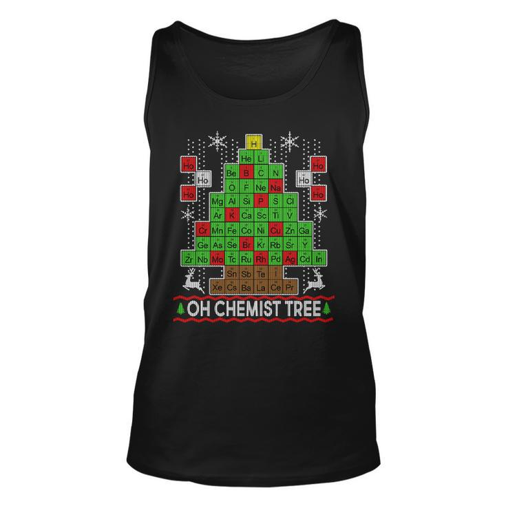 Oh Chemist Tree Ugly Christmas Sweater Tshirt Unisex Tank Top
