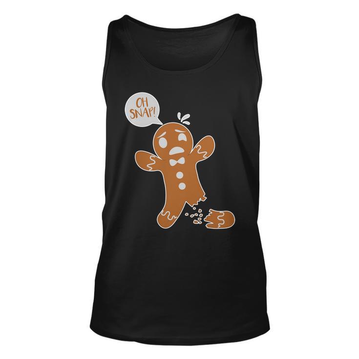 Oh Snap Funny Gingerbread Christmas Unisex Tank Top