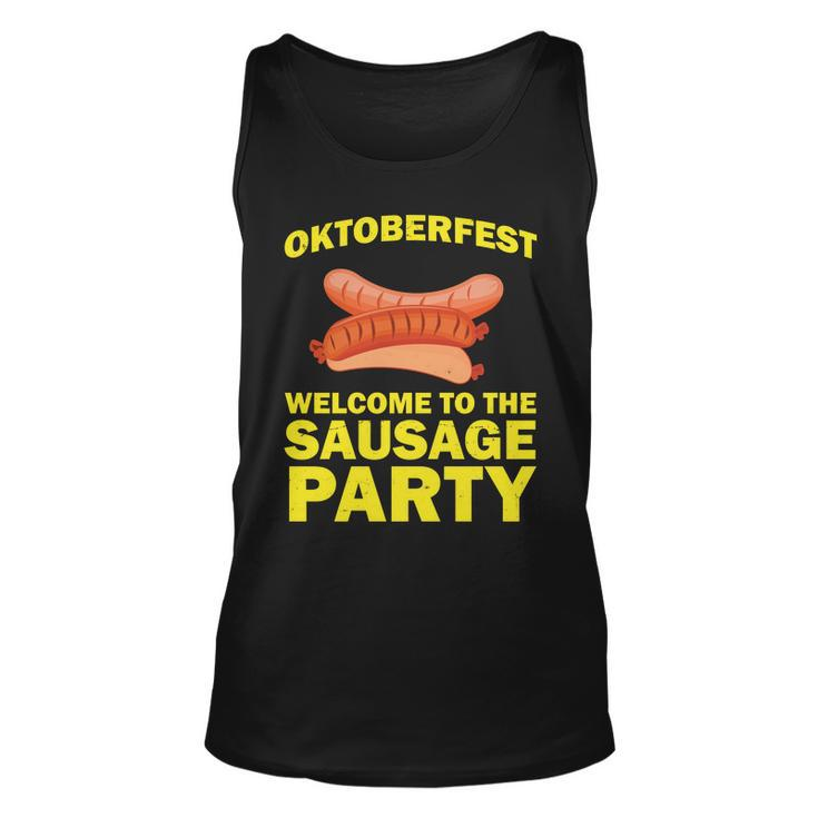 Oktoberfest Welcome To The Sausage Party Unisex Tank Top