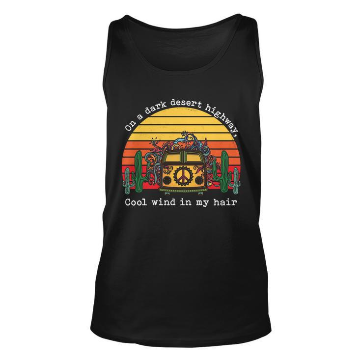 On A Dark Desert Highway Retro Unisex Tank Top