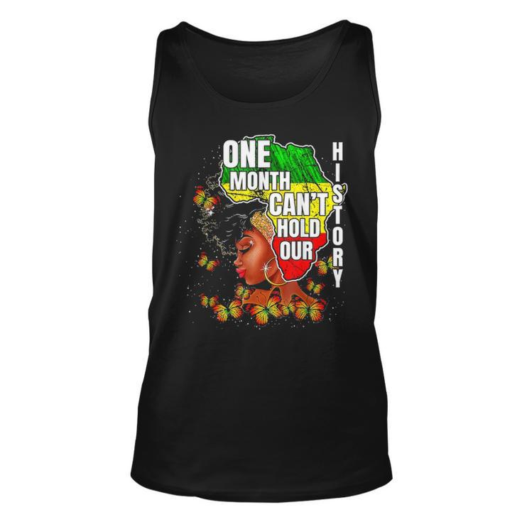 One Month Cant Hold Our History Apparel African Melanin Unisex Tank Top