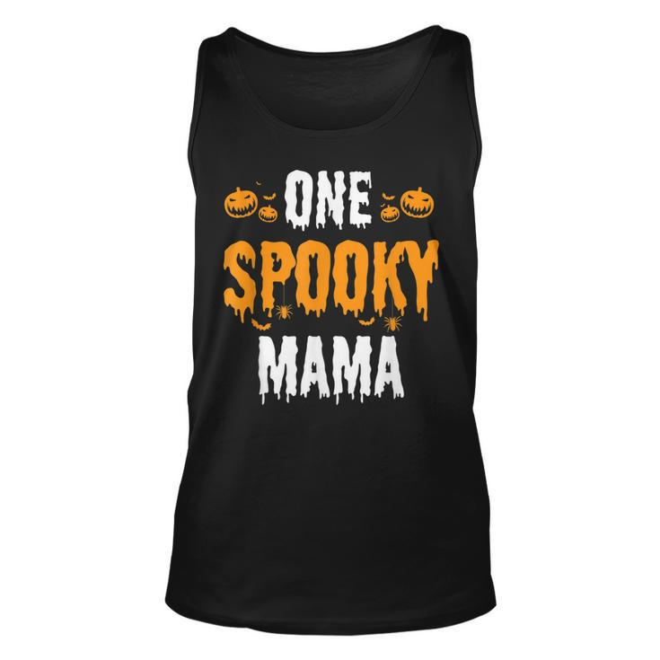 One Spooky Mama Mother Matching Family Halloween  Unisex Tank Top