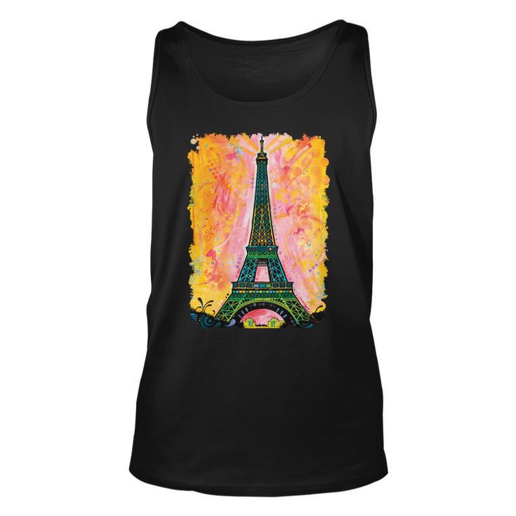 Paris France Colorful Eiffel Tower Unisex Tank Top