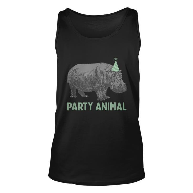 Party Animal Hippo Birthday Gift Funny Hippo Birthday Gift Unisex Tank Top