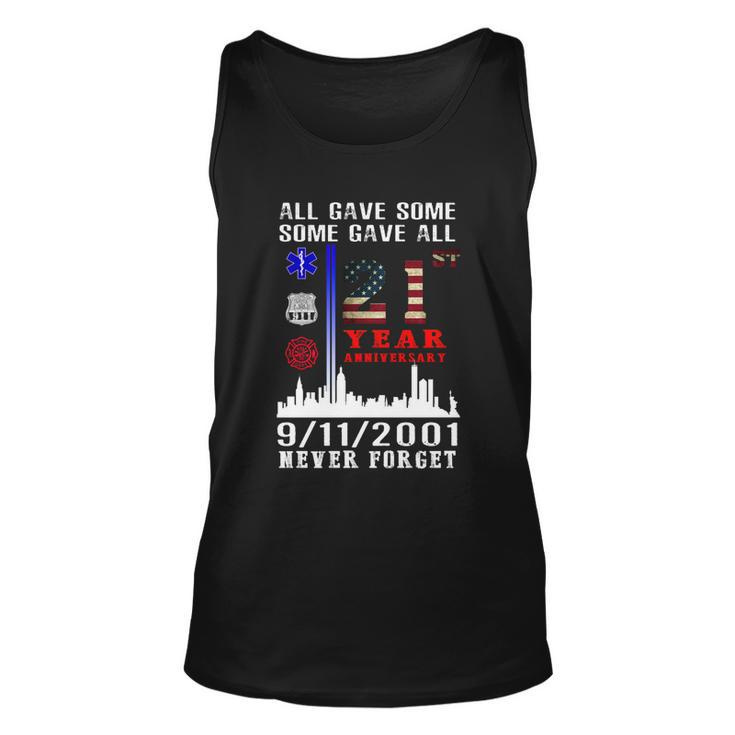 Patriot Day 911 We Will Never Forget Tshirtall Gave Some Some Gave All Patriot V2 Unisex Tank Top