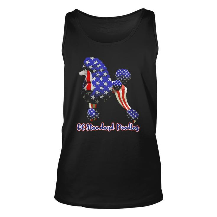 Patriotic Flag Poodle For American Poodle Lovers Unisex Tank Top