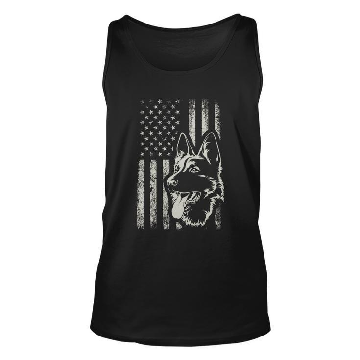Patriotic German Shepherd American Flag Dog Lover Gift Funny Gift Unisex Tank Top