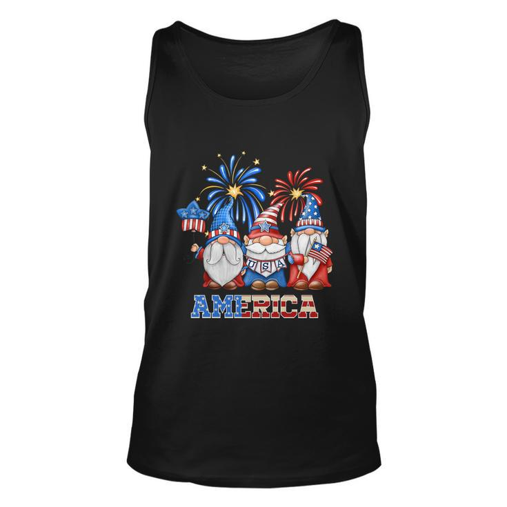 Patriotic Gnomes 4Th Of July Funny Gnome Love American Flag Gift Unisex Tank Top