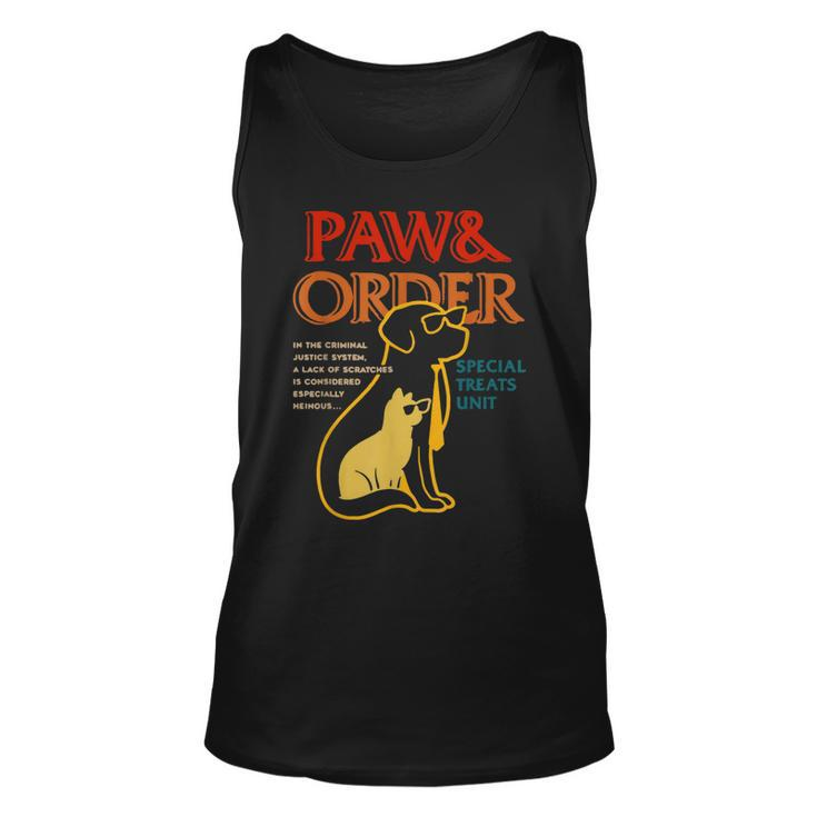 Paw And Order Special Feline Unit Pets Training Dog And Cat  Unisex Tank Top