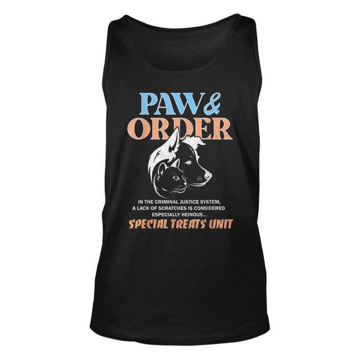 Paw And Order Training Dog And Cat  Unisex Tank Top