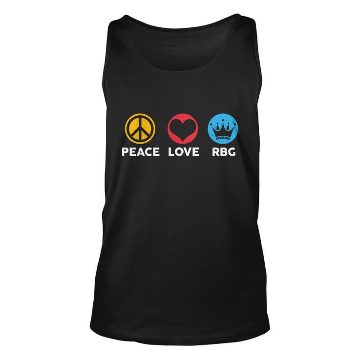 Peace Love Rbg Ruth Bader Ginsburg Tribute Tshirt Unisex Tank Top