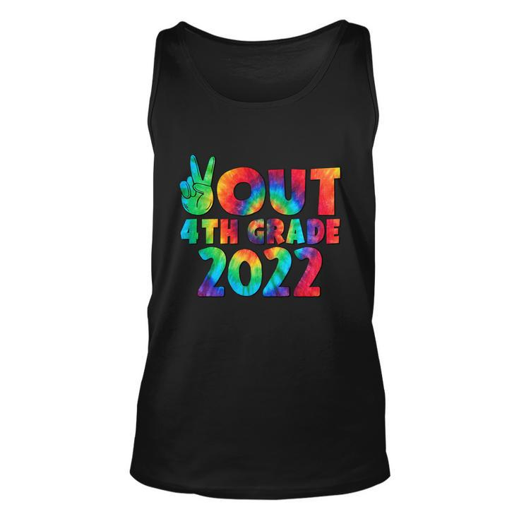 Peace Out 4Th Grade 2022 Tie Dye Happy Last Day Of School Funny Gift Unisex Tank Top