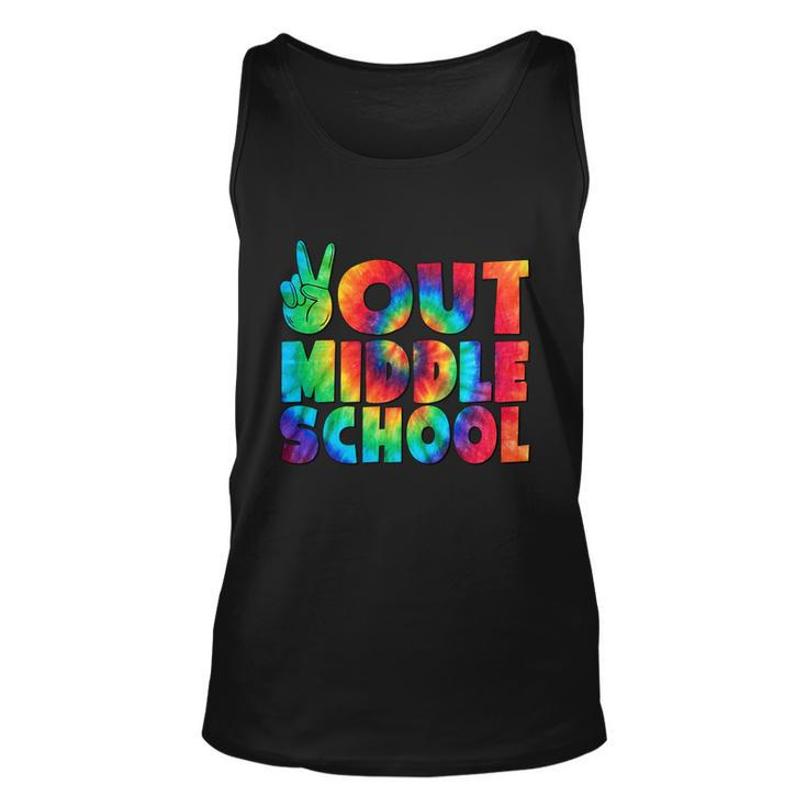 Peace Out Middle School Graduation Happy Last Day Of School Gift Unisex Tank Top