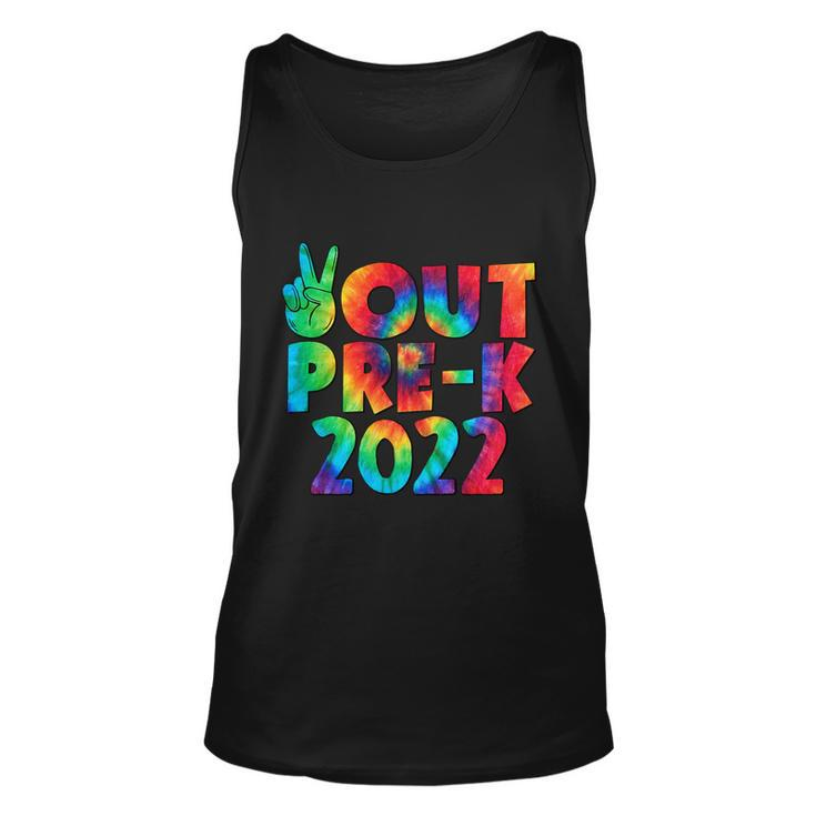 Peace Out Pregiftk 2022 Tie Dye Happy Last Day Of School Funny Gift Unisex Tank Top