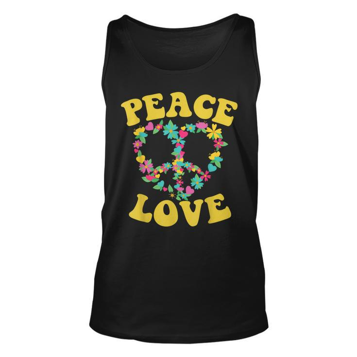 Peace Sign Love 60S 70S Tie Dye Hippie Halloween Costume  V7 Unisex Tank Top