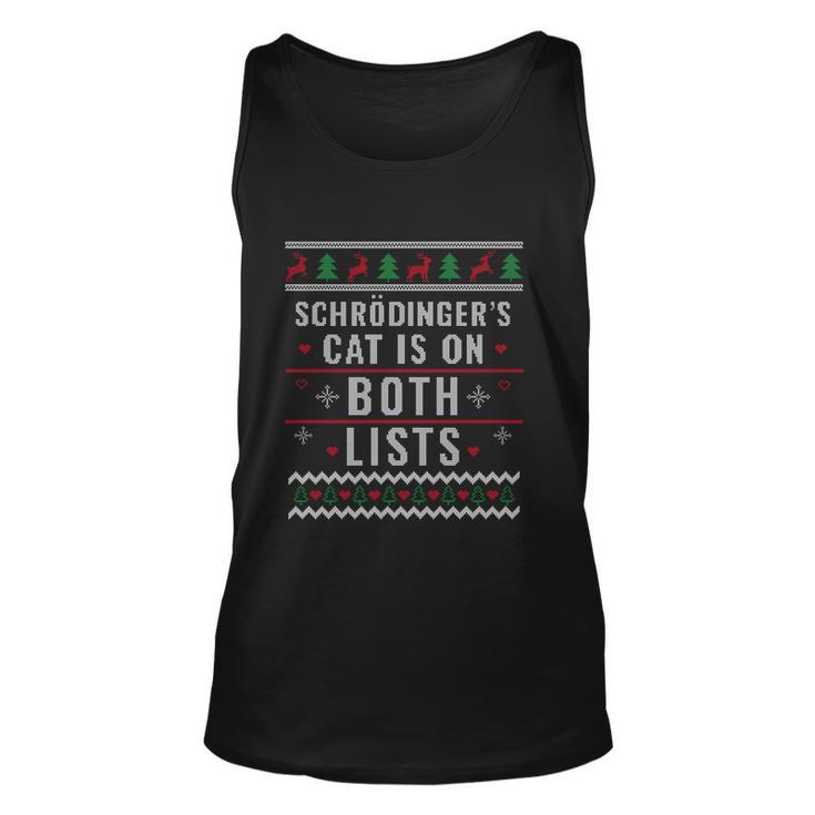 Physicist Schrödingers Cat Funny Gift Physics Ugly Christmas Gift Unisex Tank Top