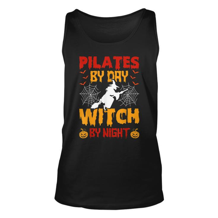 Pilates By Day Witch By Night Pilates Halloween  Unisex Tank Top