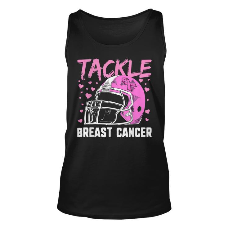 Pink Football Helmet  Men Boys Tackle Breast Cancer  Men Women Tank Top Graphic Print Unisex