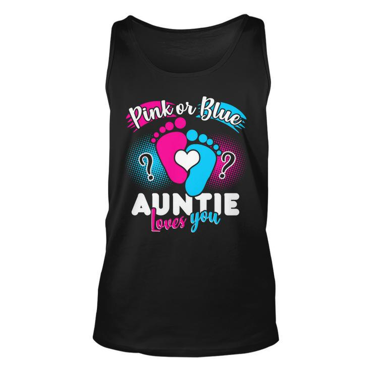 Pink Or Blue Auntie Loves You Unisex Tank Top