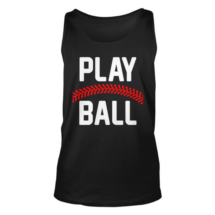 Play Ball Baseball And Softball Players Unisex Tank Top