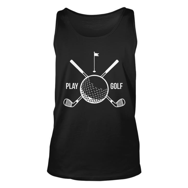 Play Golf Golfball Clubs Crossbones Unisex Tank Top