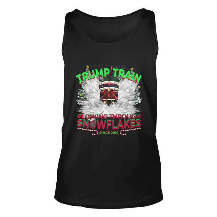 Plow Snowflakes This Christmas And Don A Maga Trump Train 2024 Gift Unisex Tank Top