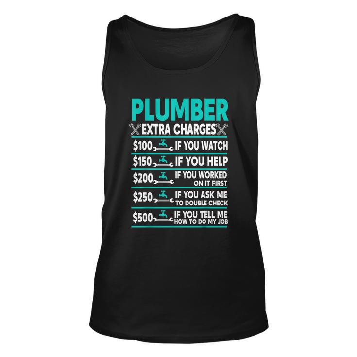 Plumber Extra Charges Hourly Rate Unisex Tank Top