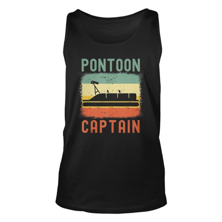 Pontoon Captain Retro Vintage Funny Boat Lake Outfit Unisex Tank Top