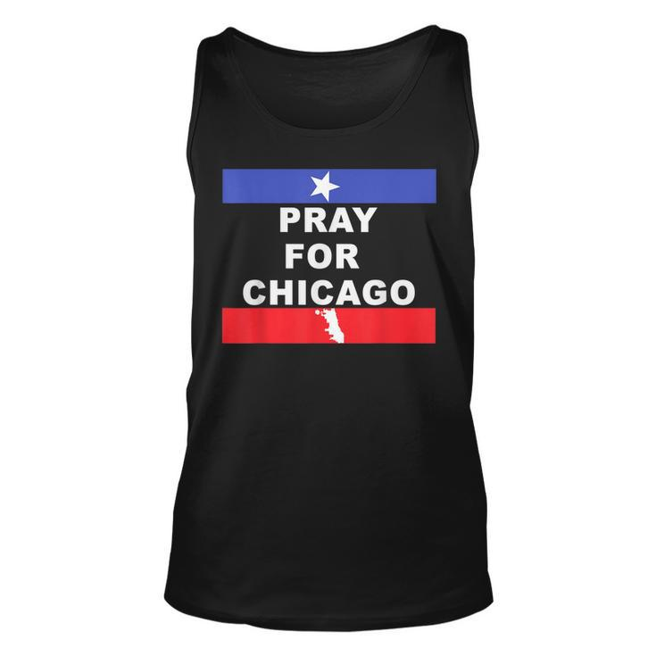 Pray For Chicago Encouragement Distressed  Unisex Tank Top