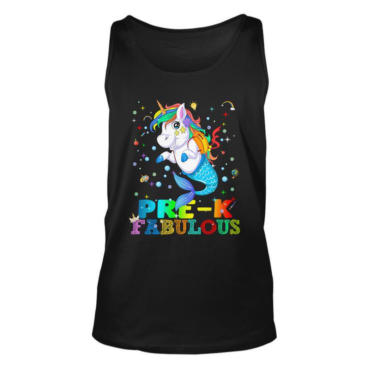 Pre K Fabulous Mermaid Unicorn Unisex Tank Top