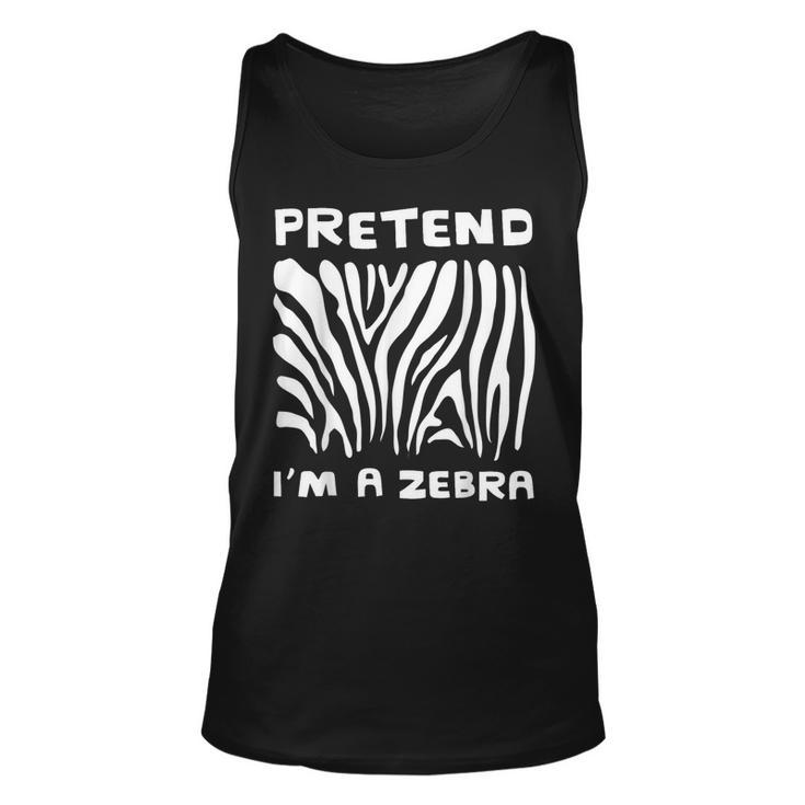 Pretend Im A Zebra Halloween Office Night Party Costume   Unisex Tank Top